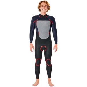 2023 Rip Curl Mens Omega 4/3mm Back Zip Wetsuit 112MFS - Black